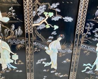 Chinese lacquer screen