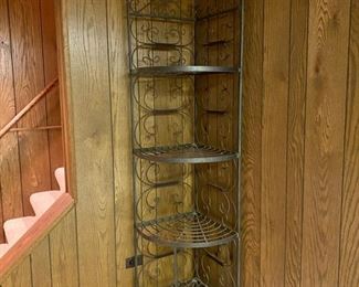 wrought iron corner shelf