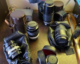 Collection of cameras and accessories