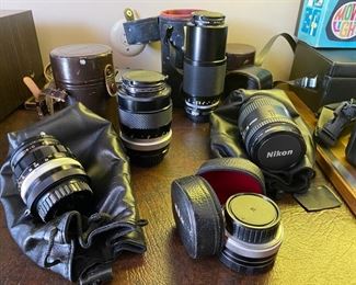 Collection of cameras and accessories