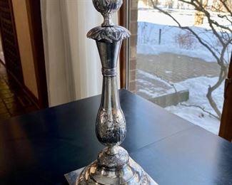Russian silver candlestick