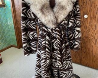 Vintage mink and fox coat