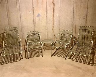 Vintage Brown Jordan strap patio furniture