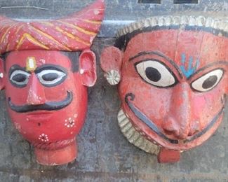 Great pair of old masks . These are quite large.
 