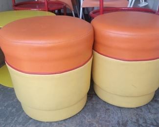 60s leather stools.