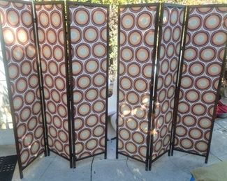Large 70s 6 panel screen.