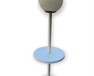 1960s white globe table top lamp.