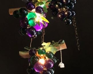 Rare purple grapes 3 bunch chandelier.