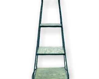 Wrought iron plant stand obelisk.