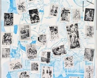 Robert Rauschenberg. "Stoned Moon" poster roughly 40 x 32. 1969.
Extremely rare.