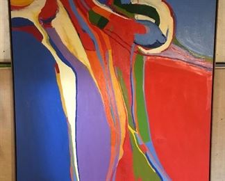 Large Abstract Painting on Canvas 