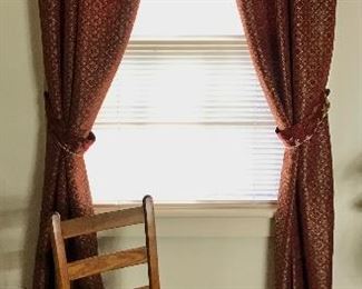 Valence and Curtain Sets with Matching Bed Skirt, 2 Pillow Shams and 2 Small Pillows 