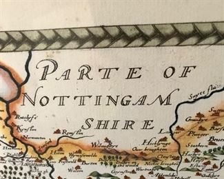 Saxton's Map of Warwickshire and Leichsershire, 1576 