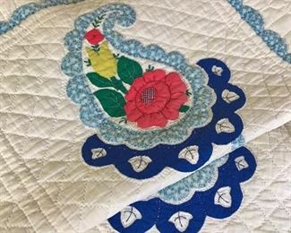 Hand Stitched Matching Twin Quilts 