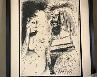Authorized Lithograph from 1959 Pablo Picasso "The Old King"