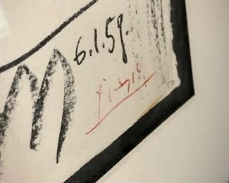 Authorized Lithograph from 1959 Pablo Picasso "The Old King"