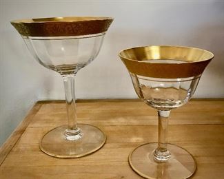 Gold Rimmed Stemware 