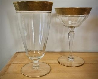 Gold Rimmed Stemware 