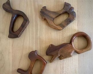 Wooden Carved Napkin Rings 