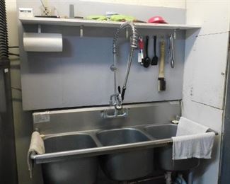 3-Compartment Stainless Steel Sink