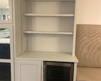 White built-in cabinet