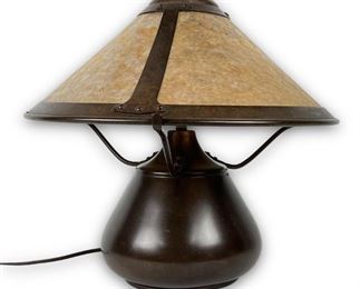 Dirk Van Erp Style Copper Mica Table Lamp