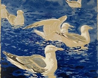 Jamie Wyeth "Herring Gulls" Lithograph On Paper