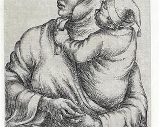Paul Cadmus "Mother & Child" Etching