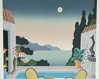 Thomas McKnight "Riviera Villa" Serigraph