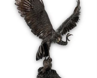 Bronze Falcon by Jules Moigniez