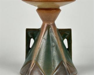 Roseville Aztec Lady Candle Holder