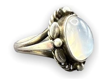 Georg Jensen Sterling Silver Ring w/ Moonstone A1