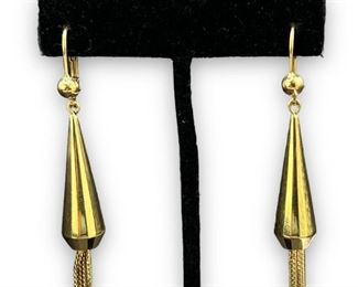14K Gold Tassel Earrings