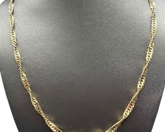 14K Gold Midas Twist Necklace