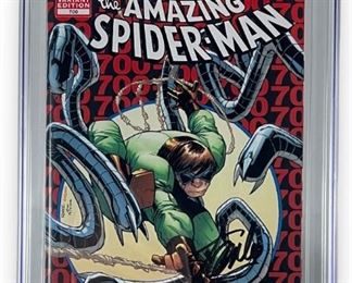 The Amazing Spiderman #700 Signed By Stan Lee