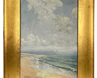Harry Church Whorf Seascape Oil On Canvas