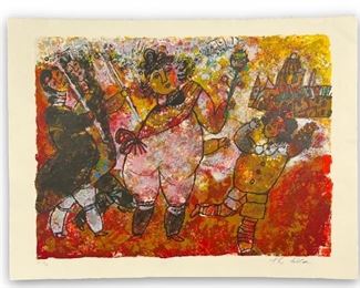 Theo Tobiasse "Le Roi Nu" Lithograph