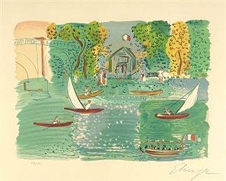 Elmyr de Hory "Les Regattes" Lithograph 1