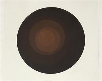 "Brown Study" Lithograph Signed Illegibly