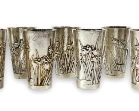 (12) Arthur & Bond Yokohama Sterling Silver Cups