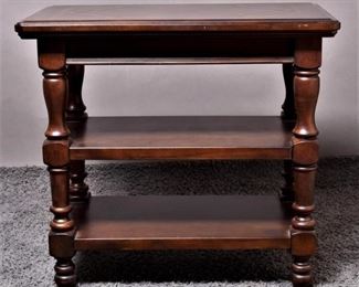 Solid Wood Side Table w/ Inlay
