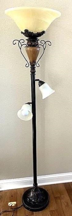 Torchiere Tree Lamp with Foot Remote
