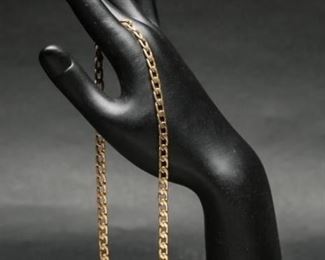 14K Gold Necklace 16" Curb Chain 12.69g
