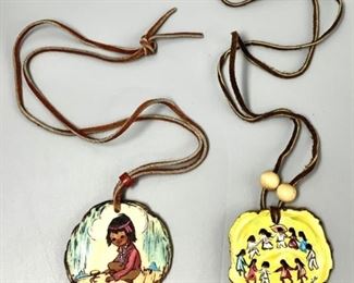 DeGrazia Oil Painted Pendents (2)
