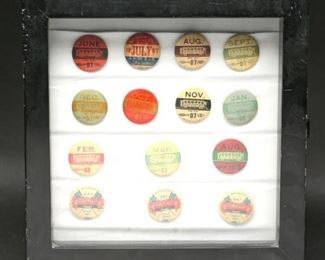 Antique Union Pins in Shadow Box (14 pins)
