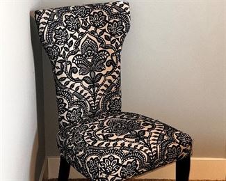 blue and white chair