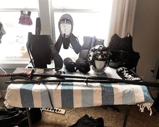 Taetaekwondo equipment and swords