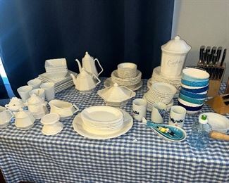 Pfalzgraff cookie jar and more white dishes