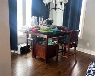table and six chairs
