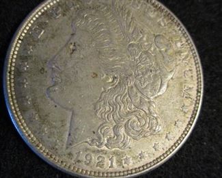 1921 MORGAN DOLLAR - 90% SILVER     $29